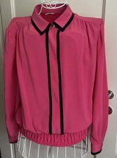 Echt Vintage Coole Bluse Blouson * Frankenwälder * Gr. 42 Langarm * Pink! ?