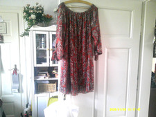 Tredy Pink Cherry Kleid Tunika 2-lagig A-Linie Gr. 4 (48 50 52 54) Topzustand 