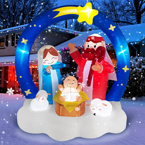 Aufblasbare weihnachtskrippe - aufblasbare,