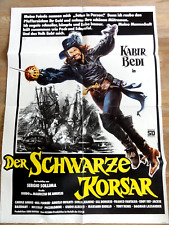 Kinoplakat A1 DER SCHWARZE KORSAR Kabir Bedi #LI