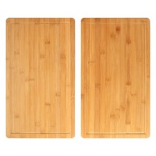B-Ware bremermann Herdabdeckplatte - 2er Set aus Bambus ca. 52 x 4 x 30 cm