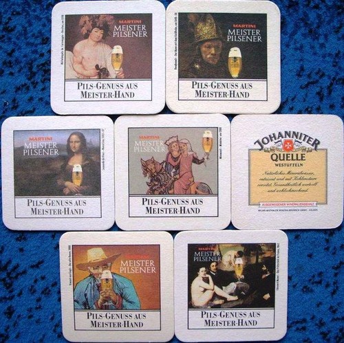Bierdeckel serie martini kropf - bierdeckel,