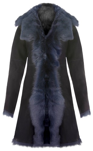 Damen schaffell mantel - schaffell,