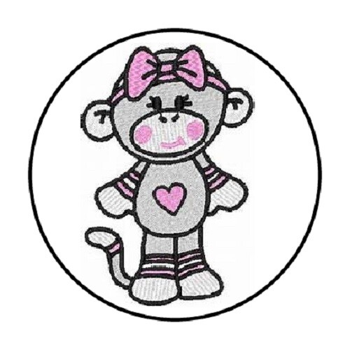 Aufkleber mädchen socken affe - aufkleber, socken-affe