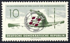 839 Kanu-WM Kanadier-Einer 10 Pf O gestempelt