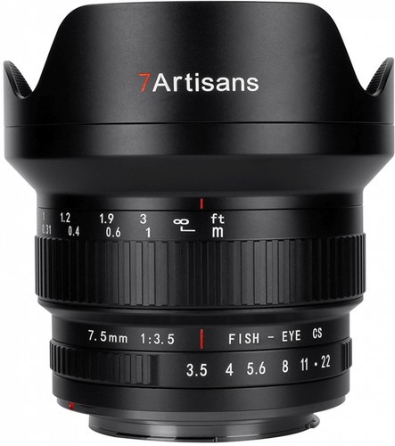 7artisans 5mm 5 fisheye - 7artisans, 7,5mm