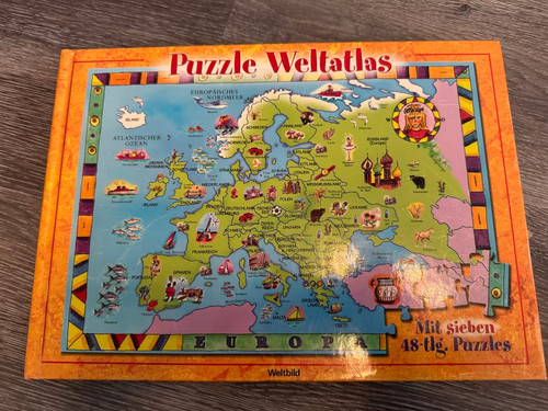 Puzzlebuch weltatlas mit - weltatlas,