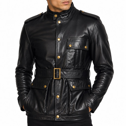 Herren schwarz echtleder - herren,