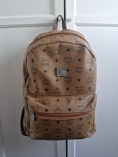 BRAUNER RUCKSACK MIT LOGO TASCHE SCHULRUCKSACK SCHULTASCHE KUNSTLEDER UNISEX BRO