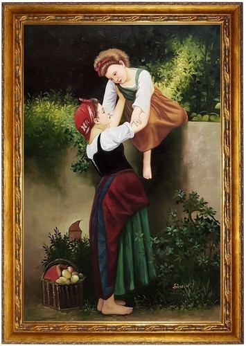 ölbild zwei mädchen william - Ölbild,