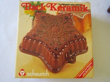 Neu Scheurich Back Keramik Stern Backform 965/19 braun Kuchen Pudding