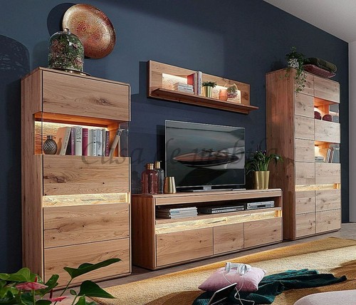 Massivholz anbauwand oker - anbauwand,