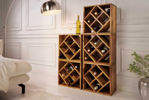 Massivholz weinregal cubus - weinregal,