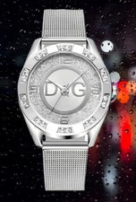 Damen Armbanduhr💫Damen Quarz Uhr Silber Strass Glitzer Quarzuhr Damen Schmuck .