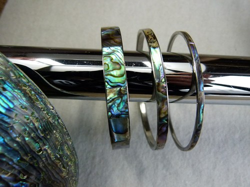 Armreifen perlmutt neu - neu, abalone