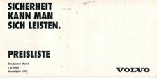 VOLVO Preisliste Modelljahr