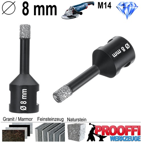 Diamantbohrkrone mm - 8,