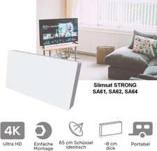 Satellitenantenne Sat Slim Sat SA 61 Flachantenne Single 1 Teilnehmer Weiß