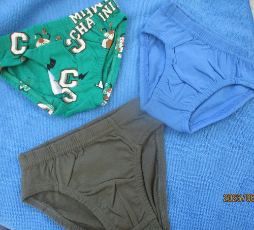 Jungen slips blau grün - 3x,