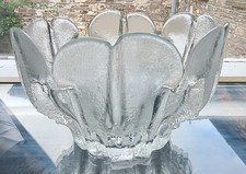  Kleine Mid Century Ravenhead Flair skandinavischer Stil Eisform Kunstglas Schale. 