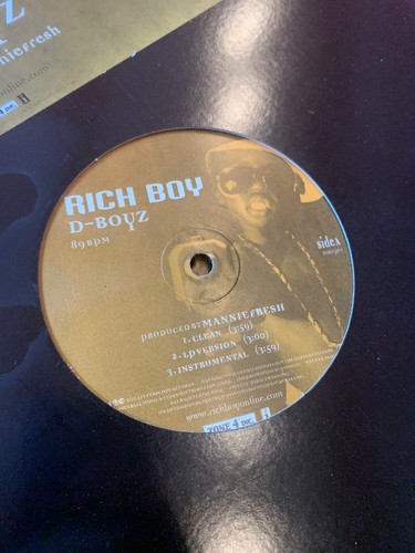 Rich boy boyz vinyl single - boy,