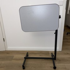 computertisch höhenverstellbar Mit Rollen Tischplatte Schwenkbar 