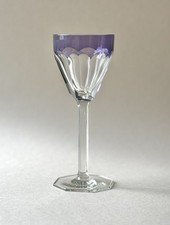 Jugendstil Wein Glas Theresienthal Serie Hansa Kristallglas um 1915 Violett Lila
