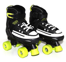 Kinder Rollschuhe - 4 Rollen KIDS Roller-Skates verstellbar LIME 33 36 BWare 199