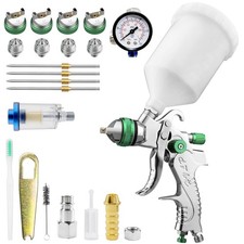 Profi HVLP Lackierpistole Spritzpistole Kit mit 4 Düsen - 1,4/ 1,7/2,0mm/ 2,5mm
