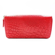 Neue echte rote Krokoleder