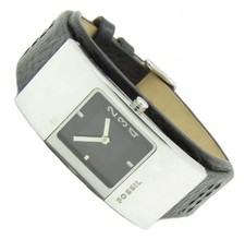 Fossil FUEL Damen Armbanduhr Edelstahl Leder schwarz JR-9674 5ATM Batt neu S96