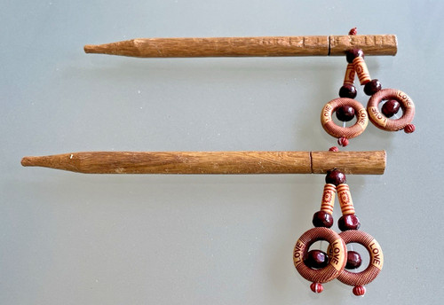 Holz haarstab mit perlen - holz,