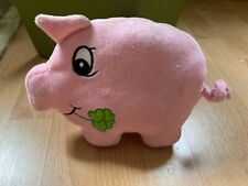kleines Glücks-Schweinchen rosa, ca 25cm lang/18 hoch, platt neuwertig, PLÜSCH