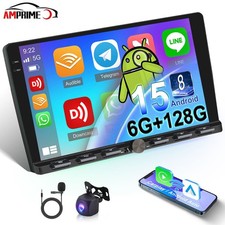 9" Android 15 2 DIN Autoradio Carplay GPS Navi WIFI Bluetooth WiFi 8-Kern 6+128G