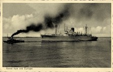 Ak Emigrantenschiff verlässt