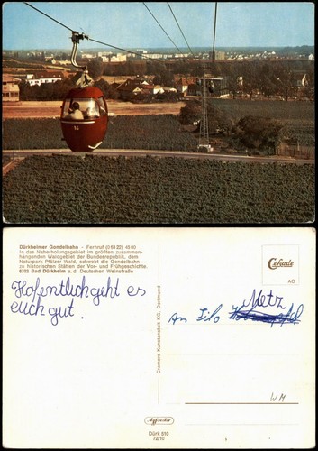 Ansichtskarte bad dürkheim - ansichtskarte,