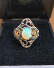 Feueropal Blautopas Diamant