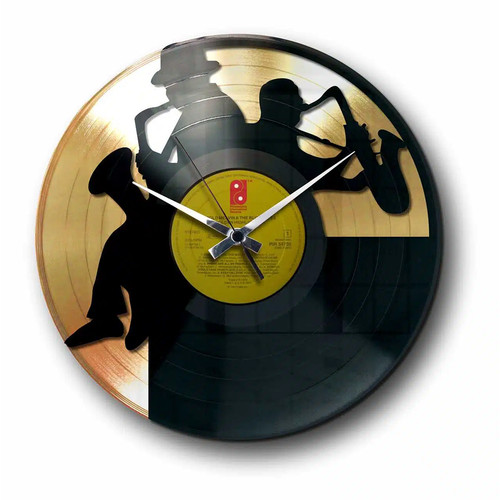 Disc clock double decker - disc'o'clock,