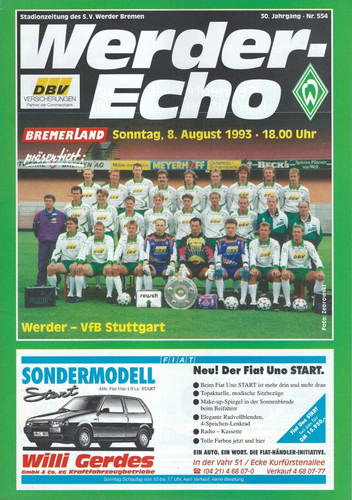 Programm 1993 werder - 1993/94,