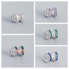 Vielfarbige Zirkonia-Creolen