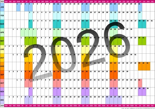 2026 jahr wandplaner büro - jahr,