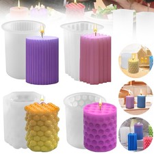 4x 3D Silikonform Kerzenform DIY Kerzengießen Seifen Form Kerzen Gießform Wachs