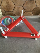 DDR Wurfspiel Ringe Plastik Spielzeug, Bunt Zahlen Retro Vintage Ringwurfspiel