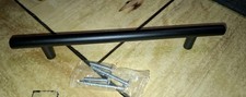 Schwarz Edelstahl - Möbelgriffe - Schubladengriffe -  10 mm - Lochabstand 160 mm