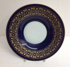 Obstschale tiefer Teller Plankenhammer Floss Bavaria echt Kobalt blau gold Dekor