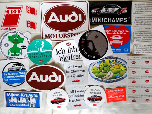 Aufkleber konvolut audi - aufkleber-konvolut,