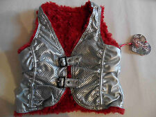 CARBONE spacige silberne Weste