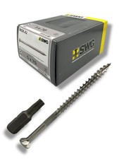 SWG Zaunbauschrauben Holzschrauben  5x70mm 100Stk.  Edelstahl A2 + Bit /C2P3-