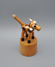Kuh Holz Druckknopf Puppe