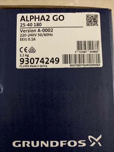 Grundfos alpha 40 - 2, go